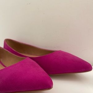Hot Pink Pointy Toe Flats